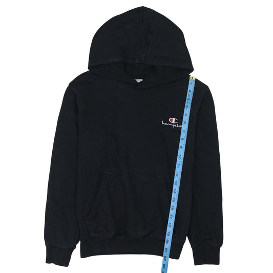 Champion Men's Black Pullover Logo Hoodie Size M