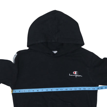 Champion Men's Black Pullover Logo Hoodie Size M
