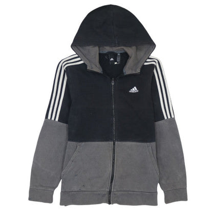 Adidas Men's Grey Full Zip Fleece Hoodie Size S Sportswear