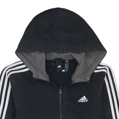 Adidas Men's Grey Full Zip Fleece Hoodie Size S Sportswear