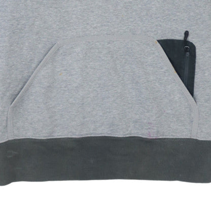 Nike Men's Grey Pullover Hoodie M Sports Logo Pocket Sweatshirt