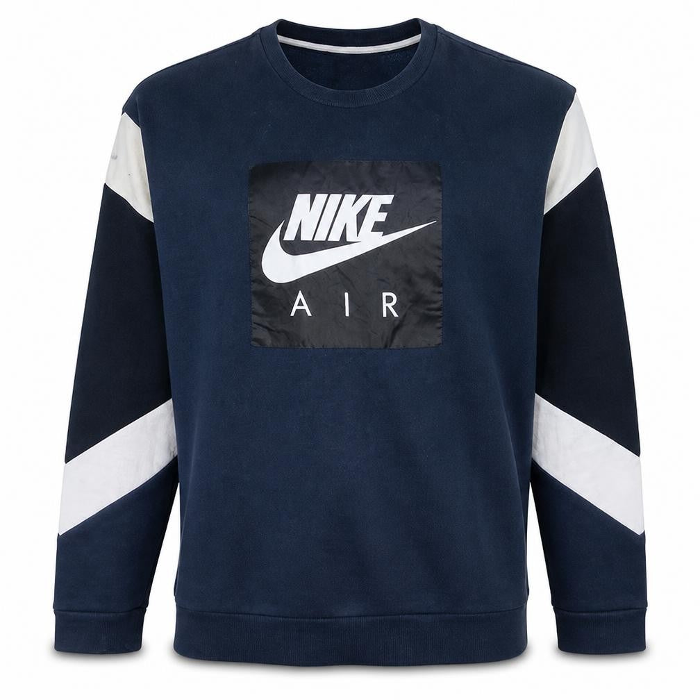 Nike Men's Blue Air Logo Crew Neck Pullover Sweatshirt Size S