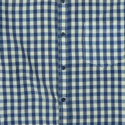 No Boundaries Men's Blue Check Button-Down Long Sleeve Shirt Size L