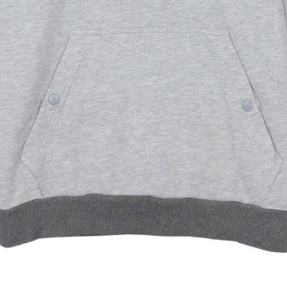 Adidas Mens Grey Pullover Hoodie M Logo Graphic Cotton Fleece