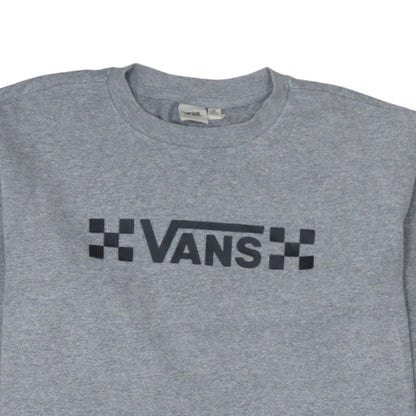 Vans Men's Grey Crew Neck Pullover Sweatshirt M Regular Fit