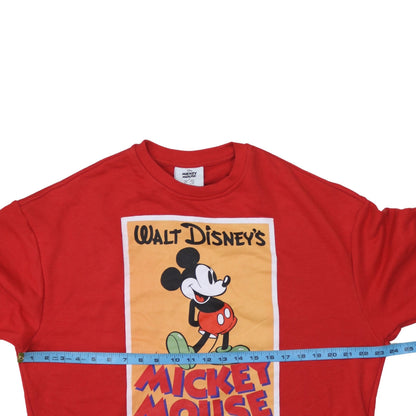 Primark Disney Women's Red Mickey Mouse Sweatshirt Size S 10/12