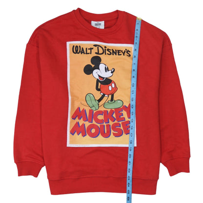 Primark Disney Women's Red Mickey Mouse Sweatshirt Size S 10/12