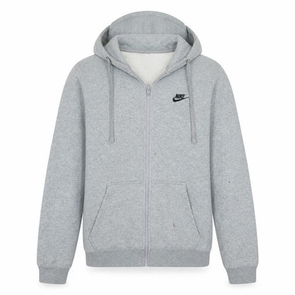 Nike Men's Grey Full Zip Hoodie S Fleece Casual Sportswear