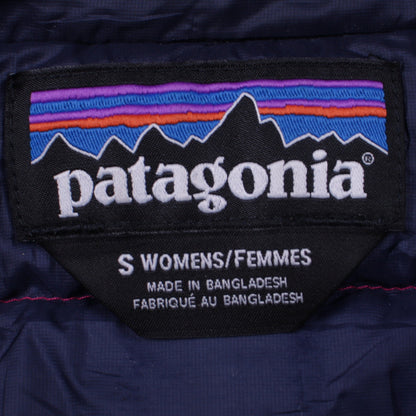 Patagonia Womens Pink Hooded Puffer Jacket Small - Lightweight Insulated