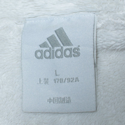 Adidas Womens White Hooded Full Zip Hoodie Size 14 Polyester