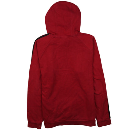 Adidas Men's Red Pullover Hoodie Medium Regular Fit Fleece