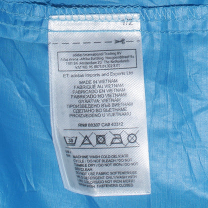 Adidas Women Blue XL Windbreaker Running Jacket ClimaProof Zip Lightweight