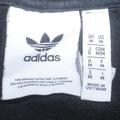 Adidas Men Black Hoodie Medium Pullover Cotton Blend Casual