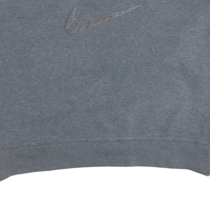 Nike Women Grey Logo Crew Neck Pullover Sweatshirt Size L