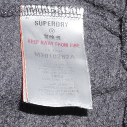 Superdry Men’s Grey & Black Pullover Hoodie 3XL Regular Fit