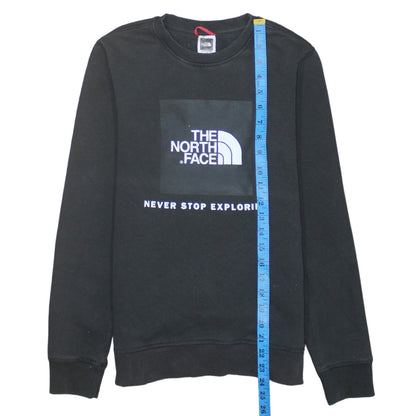 The North Face Boys Black Pullover Sweatshirt L Graphic Logo Crew Neck