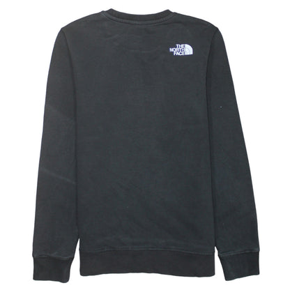 The North Face Boys Black Pullover Sweatshirt L Graphic Logo Crew Neck