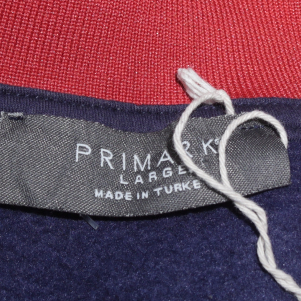 Primark Men's Blue Varsity Jacket Size L Cotton Blend Snap Front