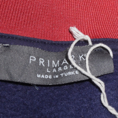 Primark Men's Blue Varsity Jacket Size L Cotton Blend Snap Front