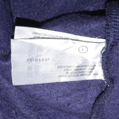 Primark Men's Blue Varsity Jacket Size L Cotton Blend Snap Front