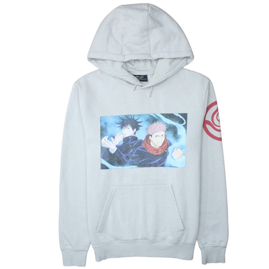 Primark Men’s Grey Anime Graphic Pullover Hoodie XL