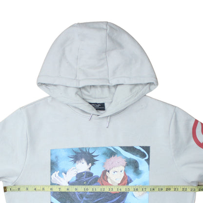 Primark Men’s Grey Anime Graphic Pullover Hoodie XL