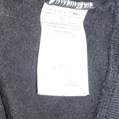 Adidas Men's Black Pullover Hoodie Size M Regular Fit Fleece Logo Sweatshirt