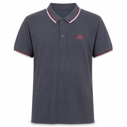 Kappa Men's Grey X-Large Polo Shirt with Red Trim Embroidered Logo