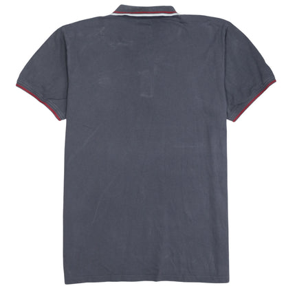 Kappa Men's Grey X-Large Polo Shirt with Red Trim Embroidered Logo