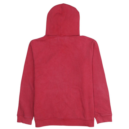 Adidas Mens Red Pullover Hoodie M Logo Graphic Fleece Sweatshirt