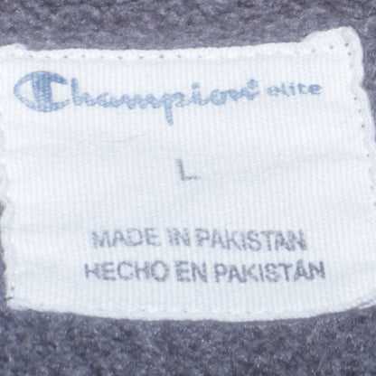 Champion Men's Grey Crew Neck Sweatshirt Size L Cotton Blend