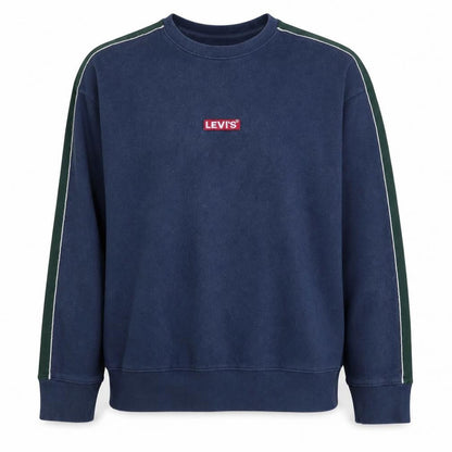 Levi's Men's Blue Crew Neck Logo Pullover Sweatshirt Size M