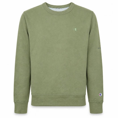 Champion Men's Green Crew Neck Fleece Sweatshirt Size S Regular Fit