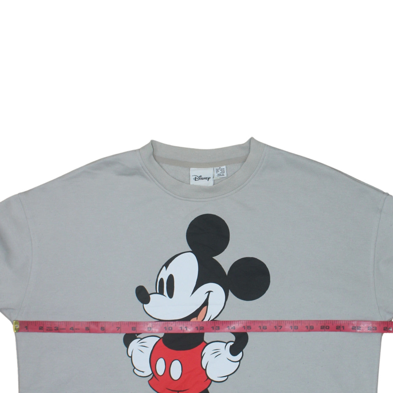 Disney Women Grey Mickey Mouse Crew Neck Sweatshirt Size 12/14