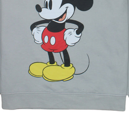 Disney Women Grey Mickey Mouse Crew Neck Sweatshirt Size 12/14