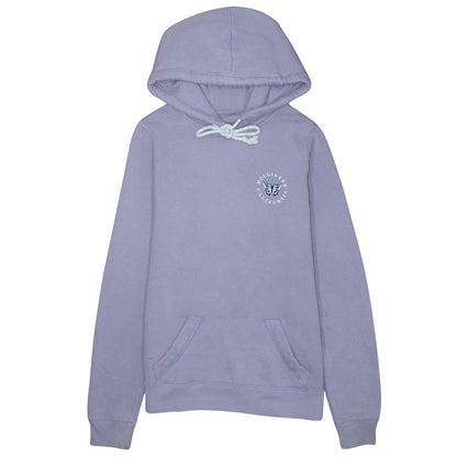 Hollister Women’s Lilac Pullover Hoodie XS Cotton Blend Butterfly Logo