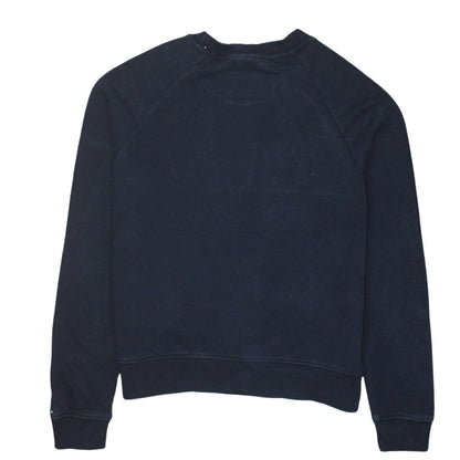 Tommy Hilfiger Women's Navy Blue Pullover Sweatshirt M Embroidered Logo