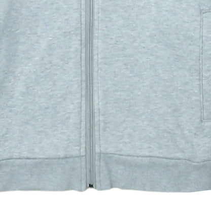 Adidas Boys Grey Blue Full Zip Hoodie Size 13-14 Years L Classic Hoodie
