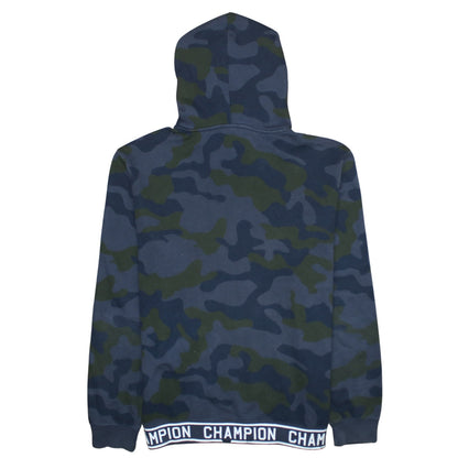 Champion Men's Green Camouflage Pullover Hoodie Size L