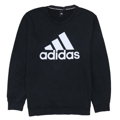 Adidas Men's Black XL Crew Neck Logo Pullover Sweatshirt