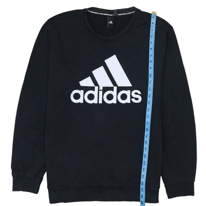 Adidas Men's Black XL Crew Neck Logo Pullover Sweatshirt