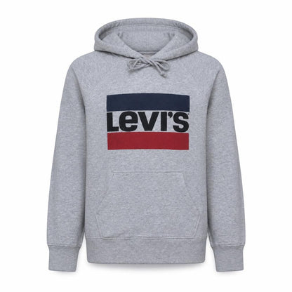 Levi's Men's Grey Pullover Hoodie XS Logo Graphic Fleece Sweatshirt