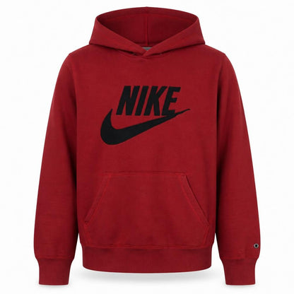 Nike Men's Red Pullover Hoodie Large Fleece Sportswear