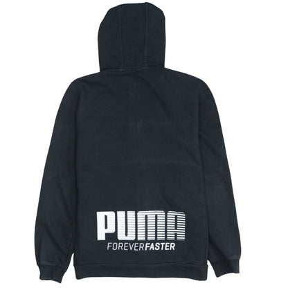 Puma Boys Black Full Zip Hoodie 13-14 Years Fleece Sportswear