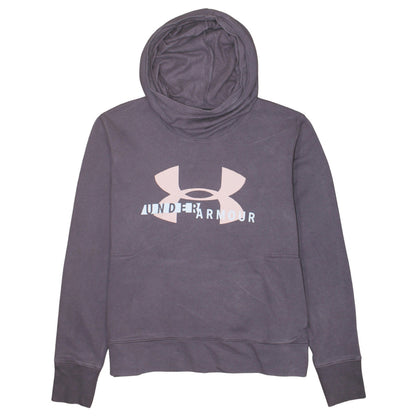 Under Armour Womens Grey Hoodie Size XL Loose Fit Logo Pullover