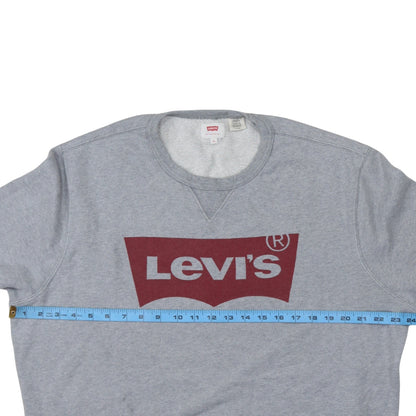 Levi's Men's Grey XL Pullover Logo Sweatshirt