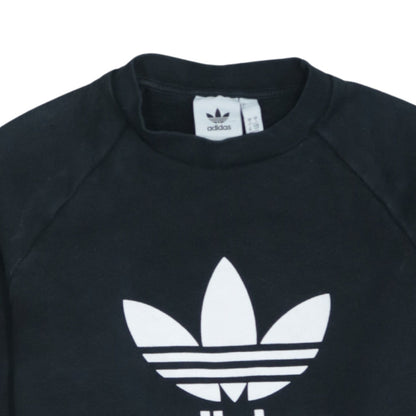 Adidas Men's Black Crew Neck Logo Sweatshirt Size S