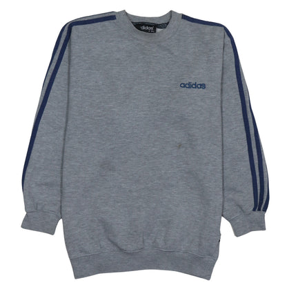 Adidas Teens Grey 164 Crew Neck Pullover Sweatshirt