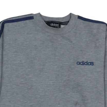 Adidas Teens Grey 164 Crew Neck Pullover Sweatshirt