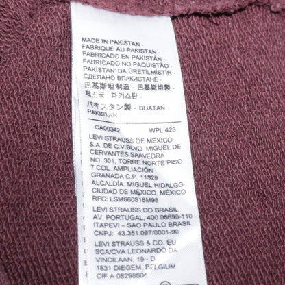 Levi's Men's Brown Full Zip Hoodie Medium Lightweight Cotton Blend